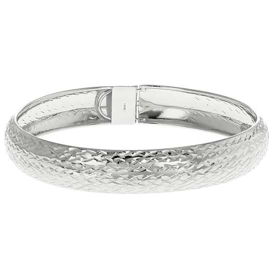 Diamond-Cut Bangle Bracelet in Sterling Silver