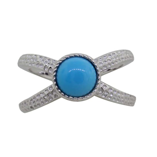 Sleeping Beauty Turquoise Sterling Silver Ring 1.10 ctw