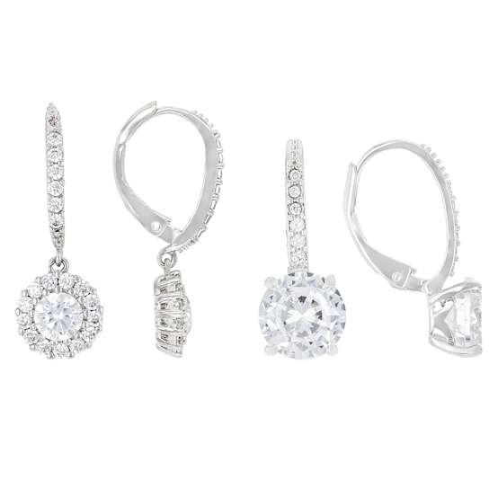 Everyday CZ Stud Earring Set Of 2