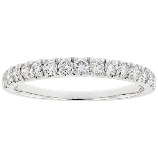 White Lab-Grown Diamond 14kt White Gold Ring 0.50ctw