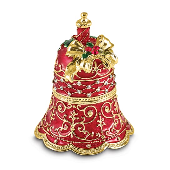 BELLE Festive Bell Trinket Box with Ring Insert