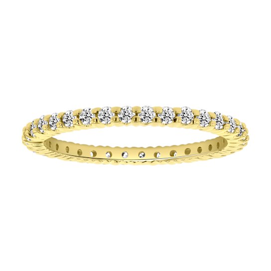 Diamond Eternity Band Ring In 14K Yellow Gold