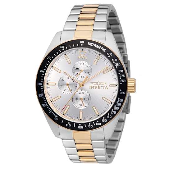 Invicta Aviator Men's 45mm Silver Dial Two-Tone Stainless Steel Band
Quartz Watch