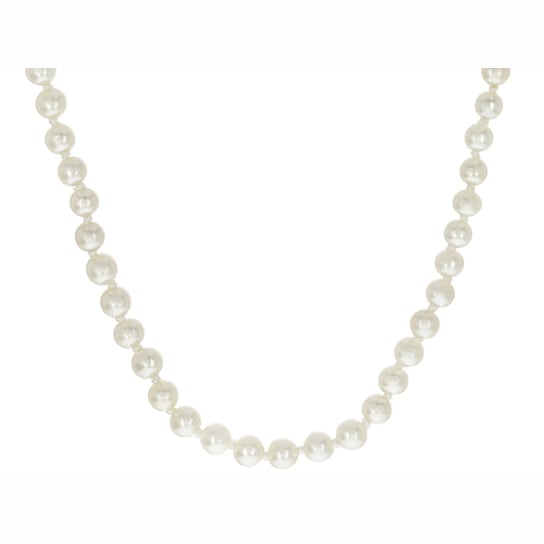 Mini Freshwater Pearl Strand Necklace In Sterling Silver 22 Inch
