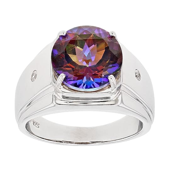 Cosmopolitan Beyond™ Topaz Rhodium Over Silver Men's Ring 5.85ctw