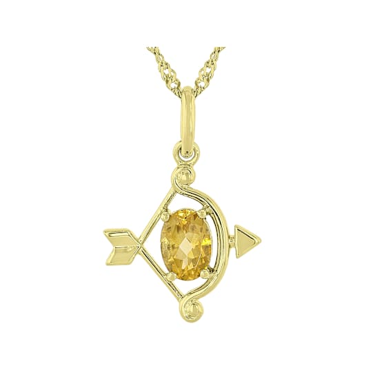 Citrine Sagittarius Birthstone Pendant