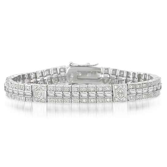 CZ Tennis Bracelet In Sterling Silver