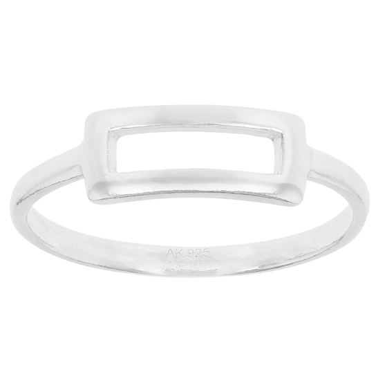 Buckle Band Ring In Sterling Silver