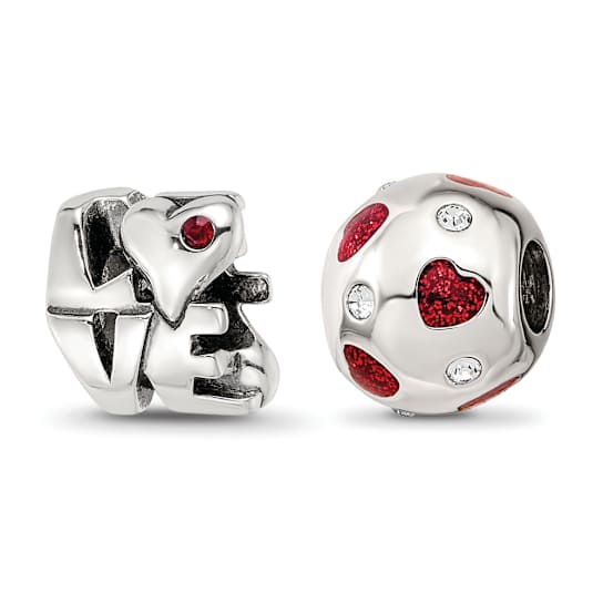 Sterling Silver Reflections All You Need Is Love Boxed Bead Set