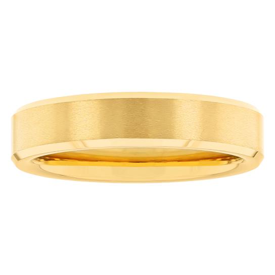 Robert Alton Men's Beveled Edge 6mm Band Ring In Tungsten