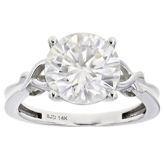 Moissanite 14k white gold ring 3.60ct DEW.