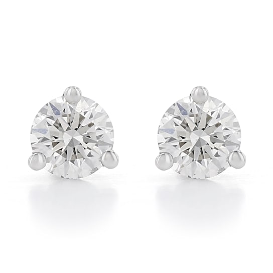 Certified White Lab-Grown Diamond H-I SI 14k White Gold Martini Stud
Earrings 0.50ctw