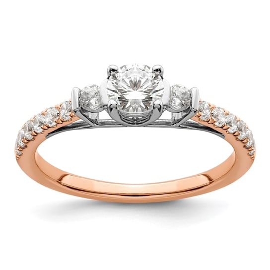 10K Two-tone Lab Grown Diamond VS/SI GH, Complete Engagement Ring 0.71ctw