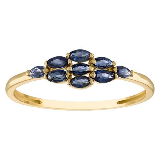 10K Yellow Gold Marquise Sapphire Ring .22ctw