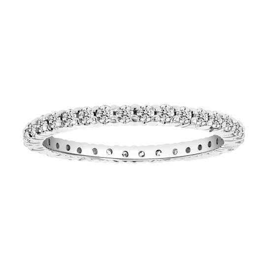 Diamond Eternity Band Ring In 14K White Gold