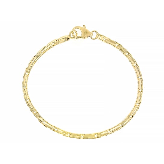 Cardano Link Chain Bracelet In 18K Gold Over Bronze