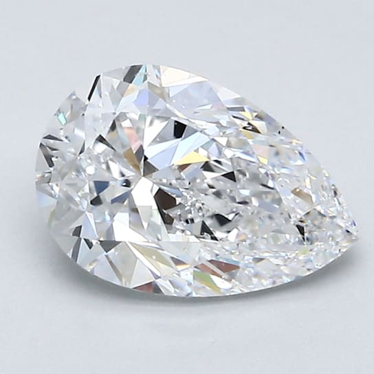 1.9ct Natural White Diamond Pear Shape, D Color, SI1 Clarity, GIA Certified