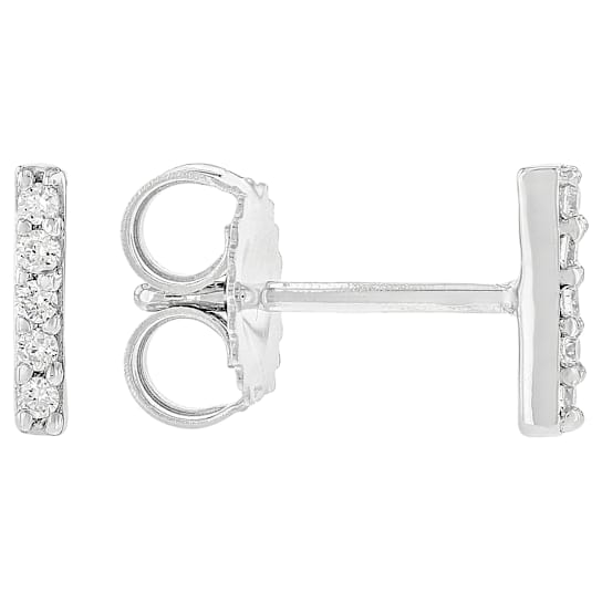 Lab-Grown Diamond Stud Earrings In Sterling Silver