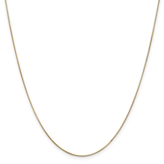 14K Yellow Gold .65mm Round Snake Chain Necklace