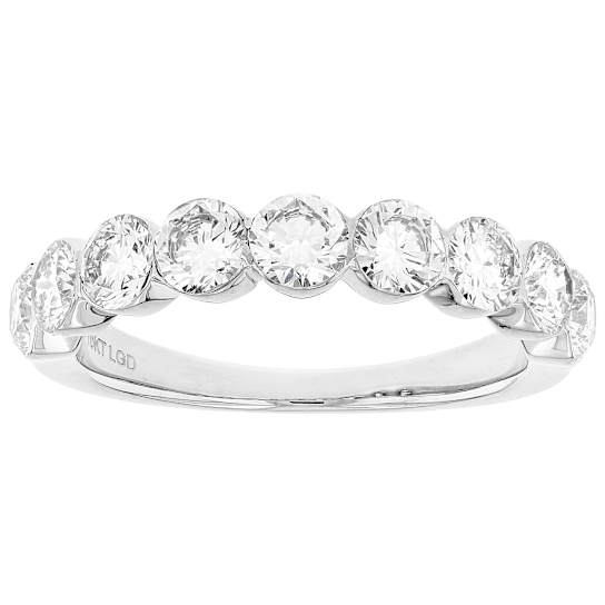 Lab-Grown Floating Diamond Band Ring in 10K White Gold