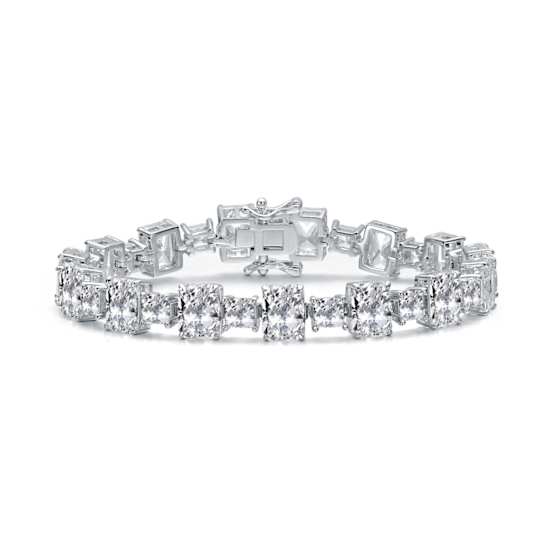 Prong-Set CZ Tennis Bracelet In Sterling Silver 2.25ctw