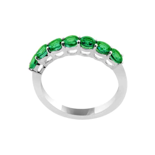14K White Gold Tsavorite Ring 1.55 ctw