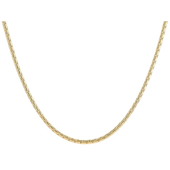 20 Inch Cardano Link Chain Necklace in 18K Gold Over Bronze
