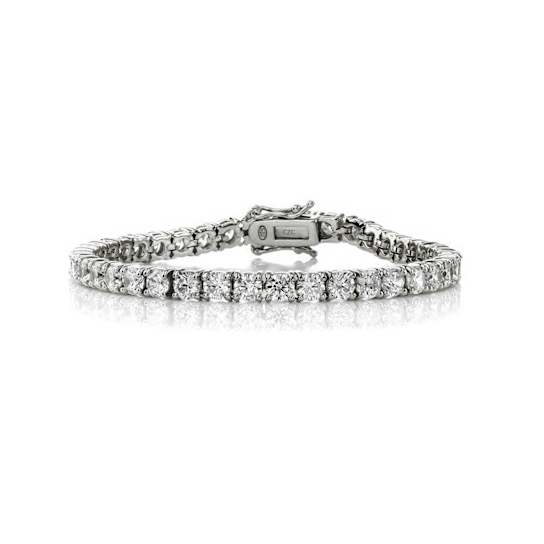 CZ Tennis Bracelet In Sterling Silver