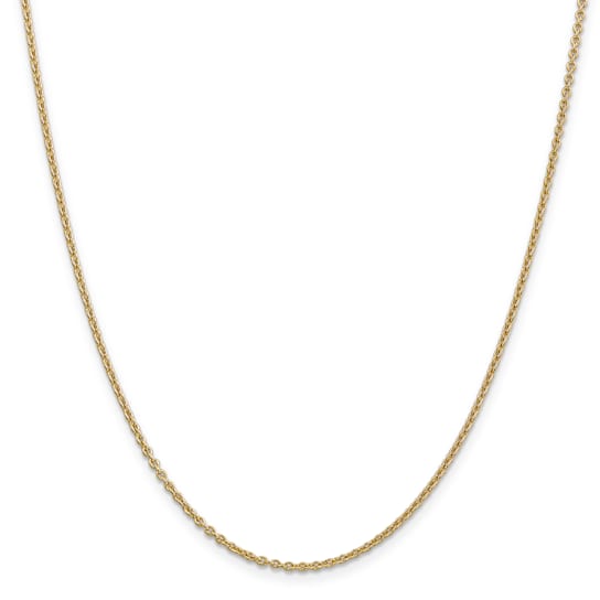 14K Yellow Gold 1.8mm Forzantine Cable Chain Necklace