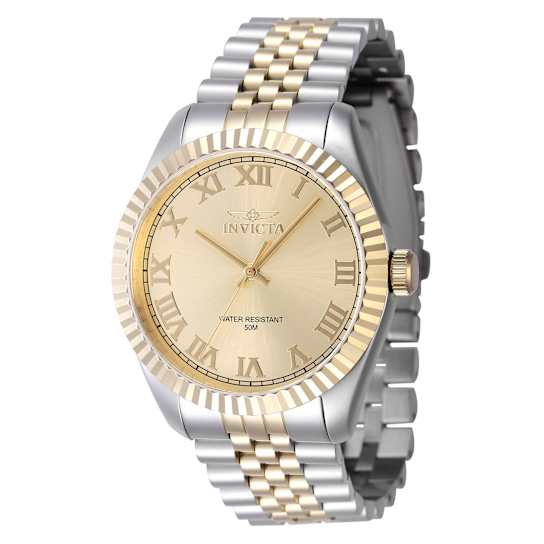Invicta Specialty 43mm Gold Dial Two-Tone Stainless Steel Band Quartz Watch