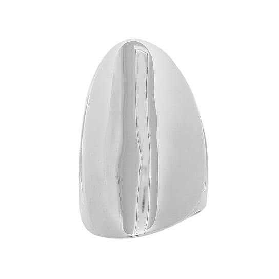 Ultra-Wide Sculptural Band Ring In Sterling Silver