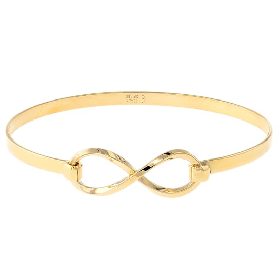 Infinity Bracelet In 18K Gold Over Bronze