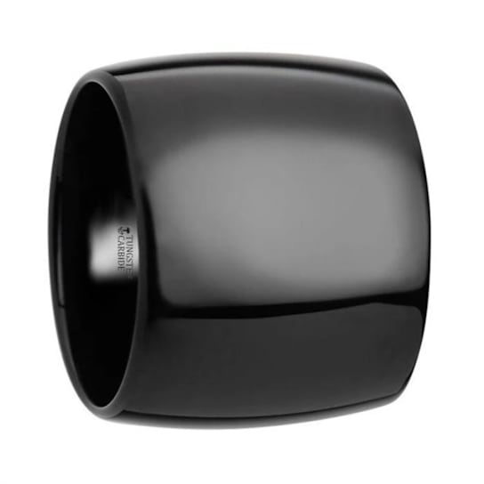 RAVEN Domed Black Tungsten Wedding Band 20mm