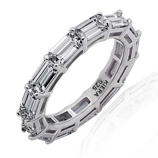 White Cubic Zirconia Platinum Over Sterling Silver Ring 3.50ctw