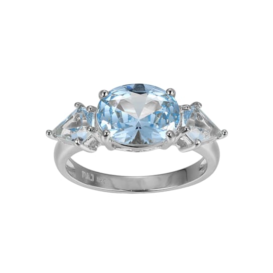 Lab Created Blue Spinel Platinum Over Sterling Silver March Birthstone
Ring 2.39ctw