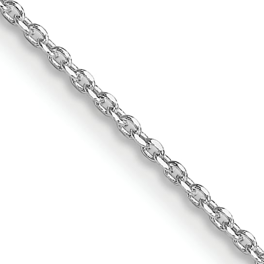 Rhodium Over Sterling Silver 1.25mm Diamond-cut Forzantina Cable Chain