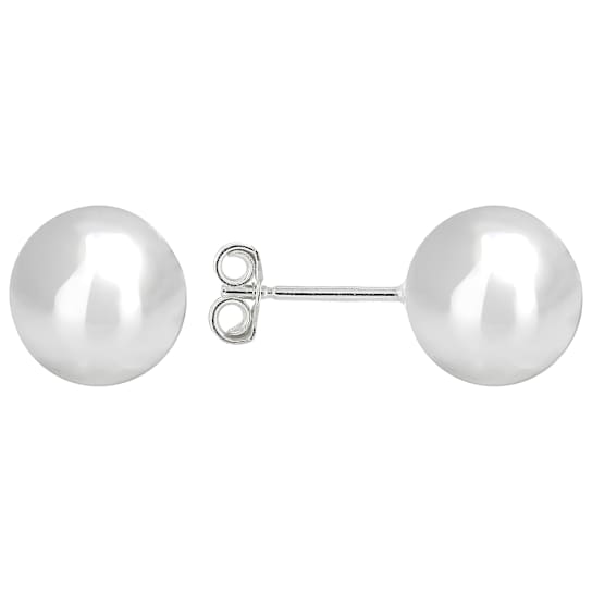 10mm Polished Ball Stud Earrings in Sterling Silver