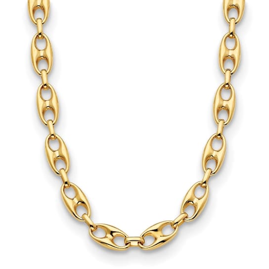 14K Yellow Gold 10mm Anchor Link 24-inch Necklace