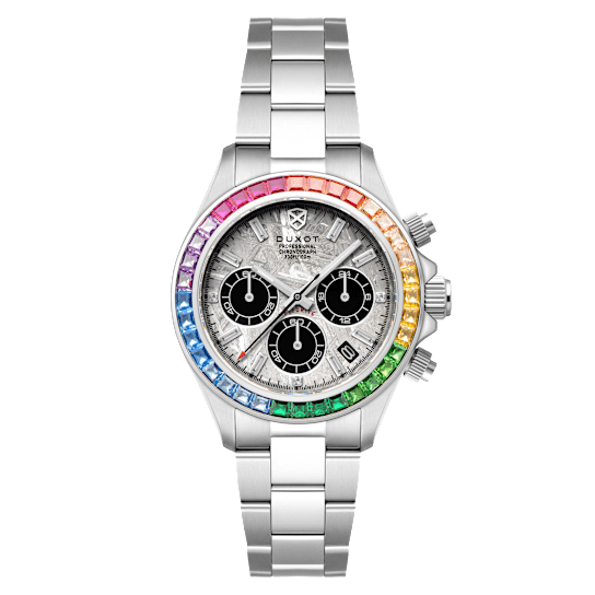 Duxot Accelero Meteorite Chronograph Silver Dial White Stainless Steel
Band Limited Edition Watch