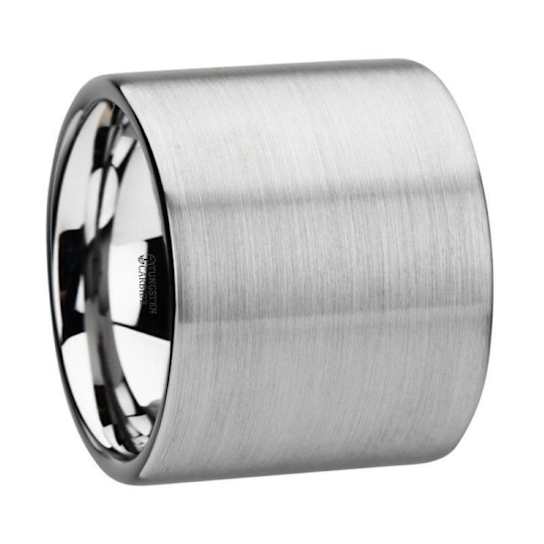 MERCURY Flat Brushed Finish Tungsten Wedding Ring 20mm