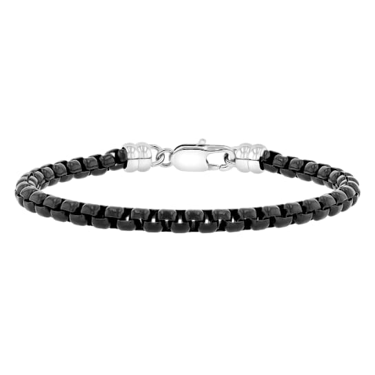 Robert Alton Men's Box Link 5mm Bracelet In Stainless Steel