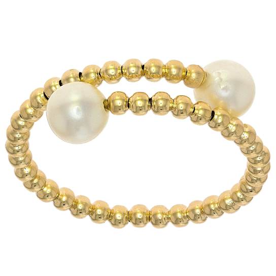 Freshwater Pearl Bypass Ring In 14K Gold