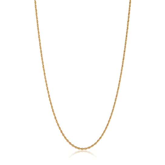 Invicta Men's Yellow Rope Chain Necklace 3mm In Stainless Steel 24 Inch