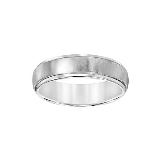 6mm Comfort Fit Satin Finish Titanium Band Ring