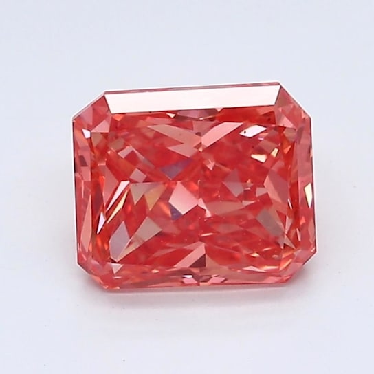 1.44ct Vivid Pink Radiant Cut Lab-Grown Diamond VS2 Clarity IGI Certified