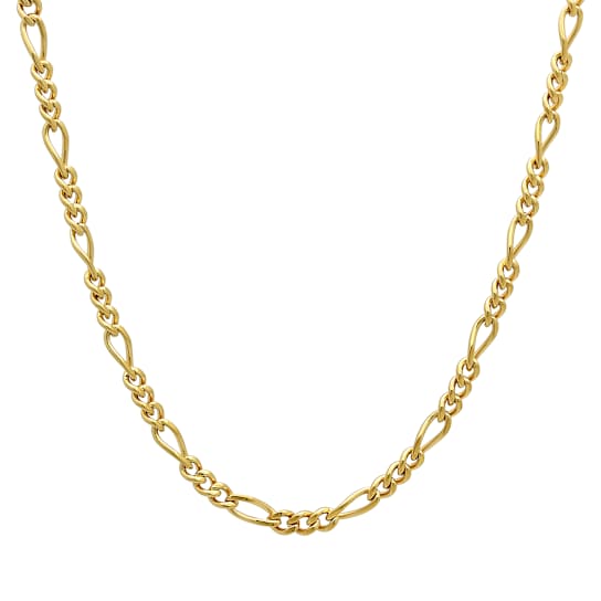 Robert Alton Men's Yellow Figaro Chain Necklace 3.50mm In Ion-Plated
Stainless Steel 24 Inch