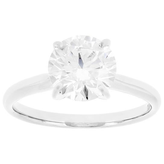 Lab-Grown Diamond Solitaire Ring In 14K White Gold 2.00ct