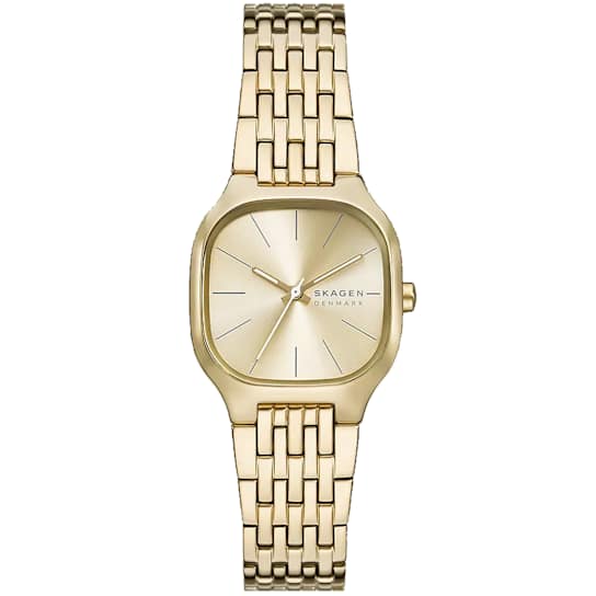Skagen Mellem Lille 28mm Yellow Dial Yellow Stainless Steel Watch