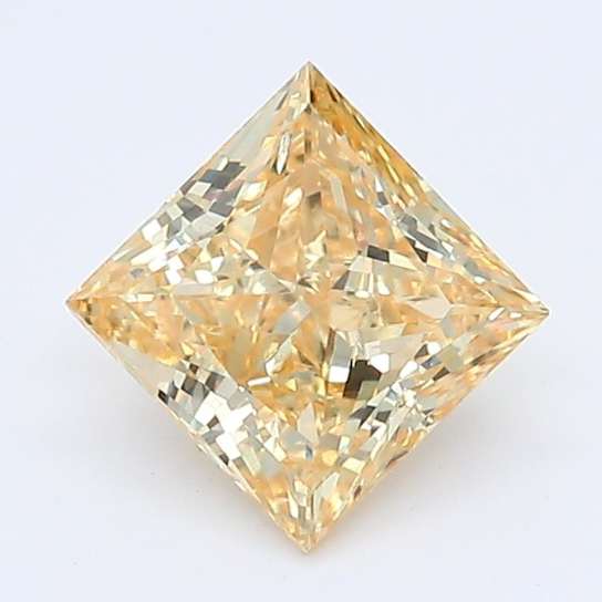 1.10ct Intense Yellow Princess Cut Lab-Grown Diamond SI1 Clarity IGI Certified