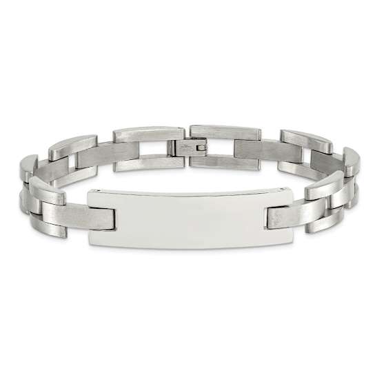 Stainless Steel Brushed and Polished 9.25 Inch ID Bracelet